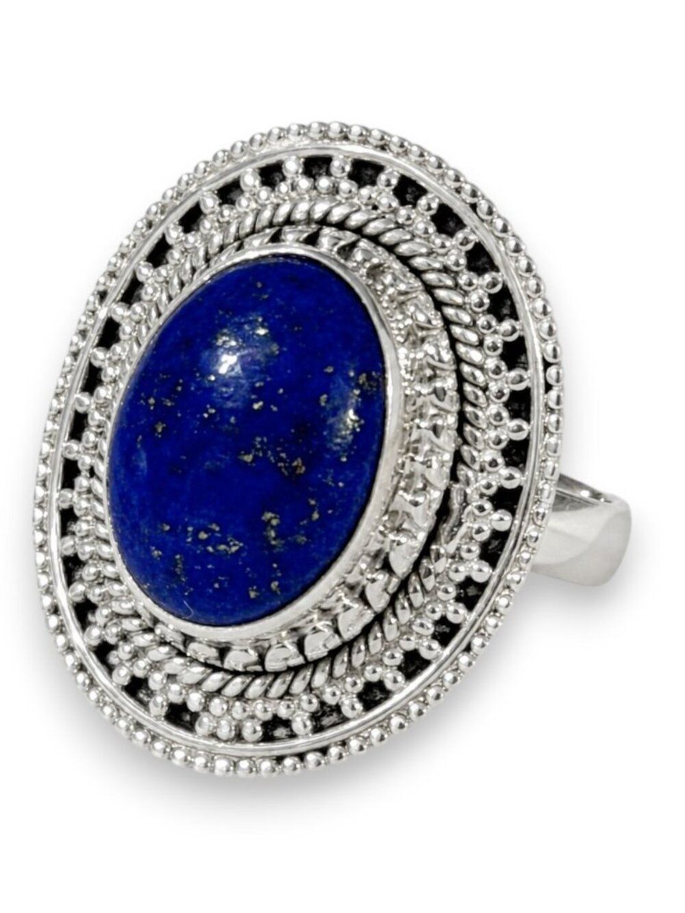 Lapis Lazuli Sterling Silver Ring Handcrafted Artisan Jewelry